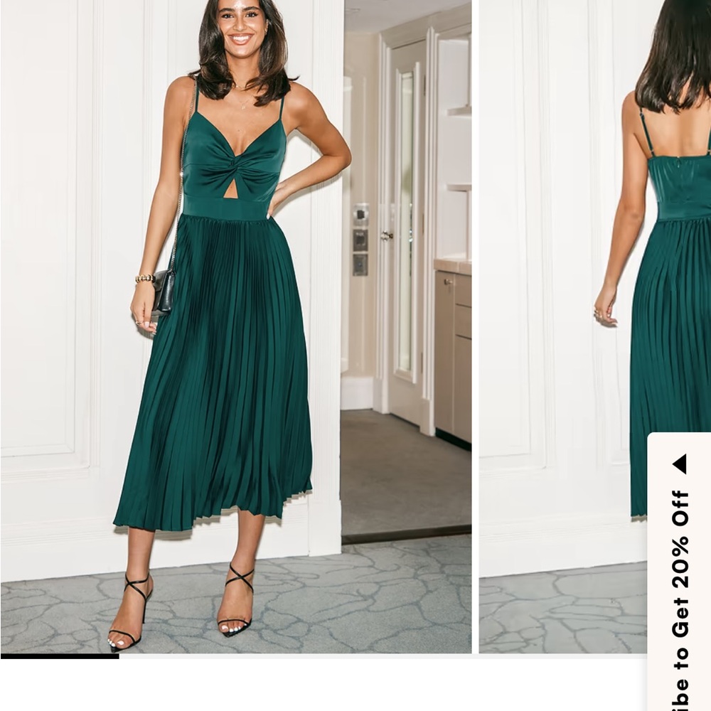 Cupshe Emerald Green Midi Dress